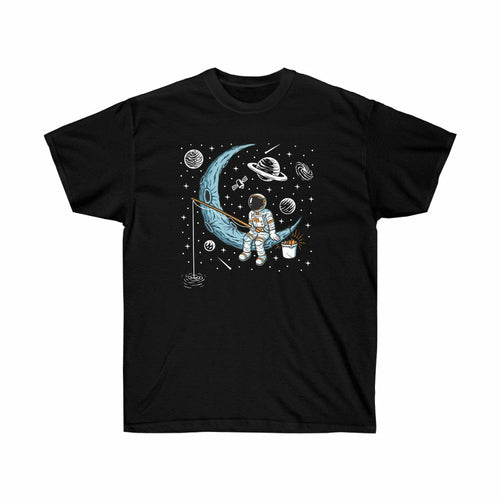 Fishing Astronaut Graphic T-Shirt