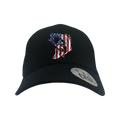 American Flag Fish Embroidered Trucker Hat