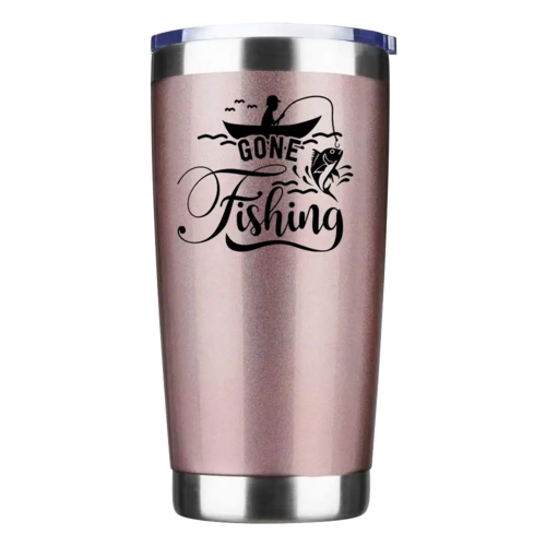 Gone Fishing 20oz Insulated Vacuum Sealed Tumbler