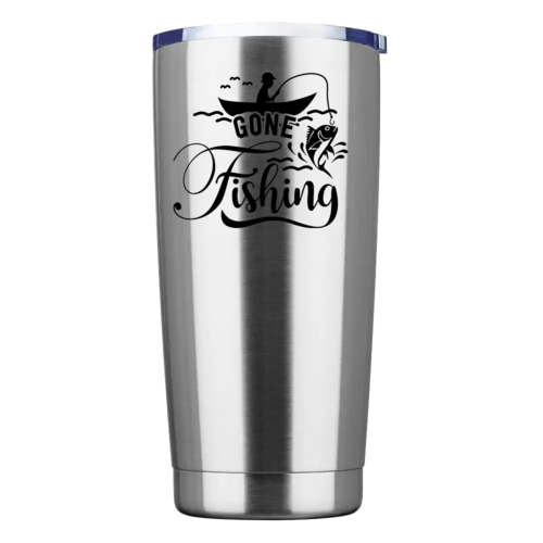 Gone Fishing 20oz Insulated Vacuum Sealed Tumbler