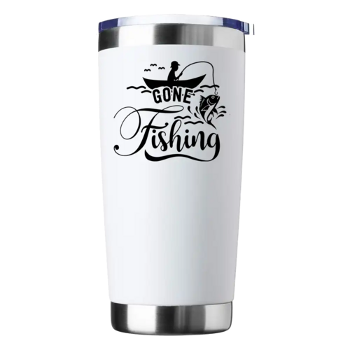 Gone Fishing 20oz Insulated Vacuum Sealed Tumbler