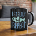 eat sleep fish repeat 222#- fishing-Mug / Coffee Cup