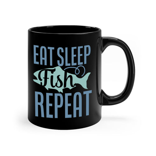 eat sleep fish repeat 222#- fishing-Mug / Coffee Cup