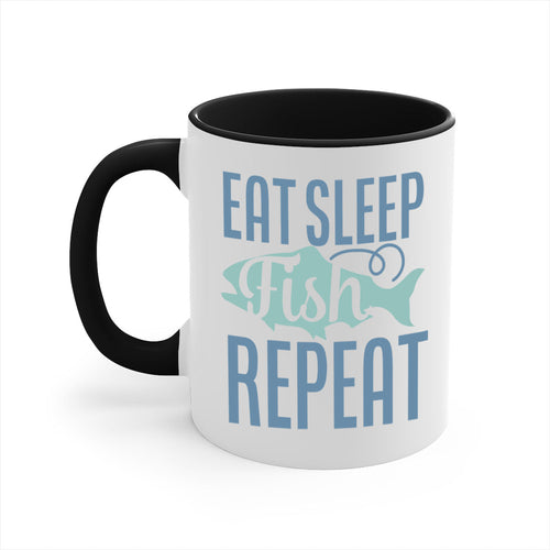 eat sleep fish repeat 222#- fishing-Mug / Coffee Cup