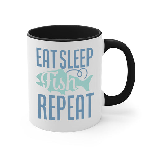 eat sleep fish repeat 222#- fishing-Mug / Coffee Cup