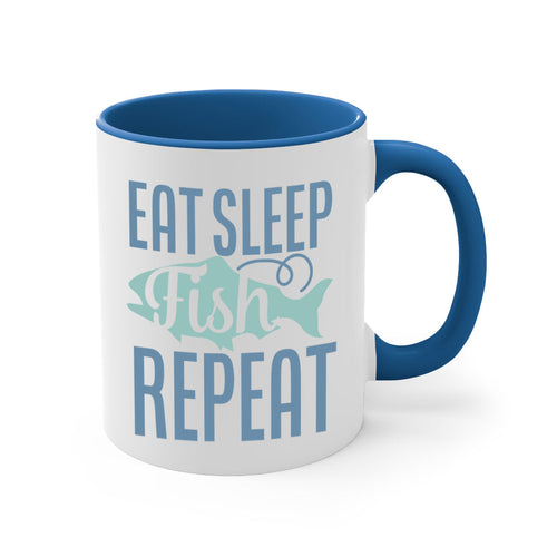 eat sleep fish repeat 222#- fishing-Mug / Coffee Cup