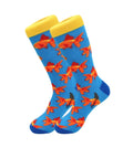 Cute Casual Designer Trendy Pets Socks - Gold Fish - for Men and Women