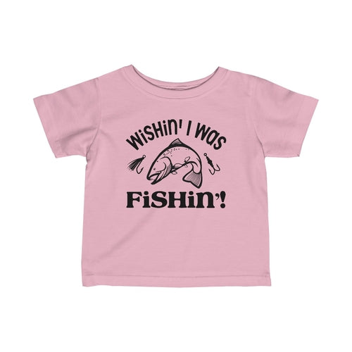 Adorable “Wishin’ I was Fishin'” Infant Fine Jersey Tee