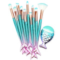 11PCS Fish Tail Handle Makeup Brush Set