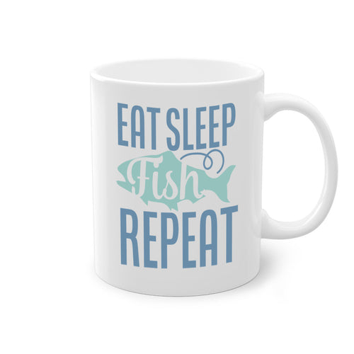 eat sleep fish repeat 222#- fishing-Mug / Coffee Cup